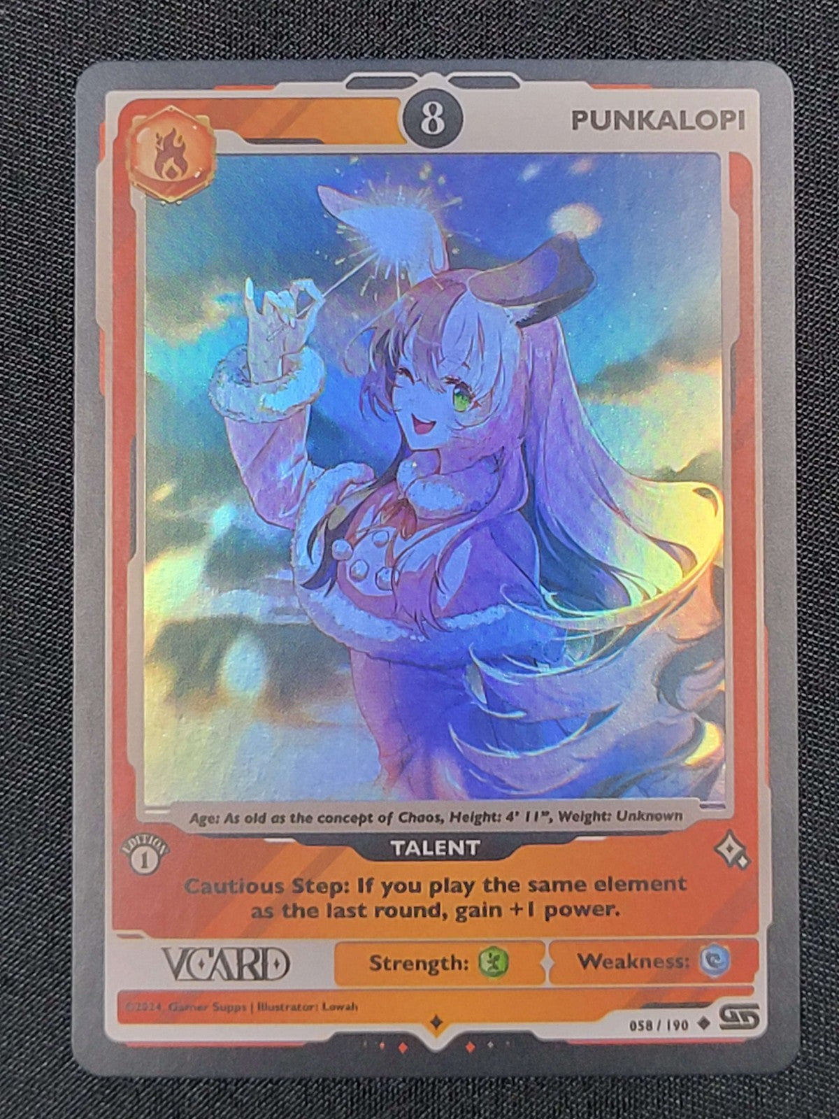 GamerSupps VCard Rising Stars 1st Edition - Power 8 Punkalopi Holo 058/190