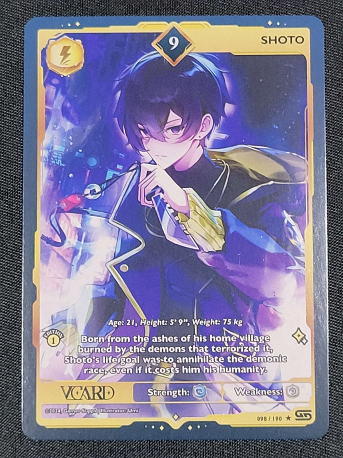 GamerSupps VCard Rising Stars 1st Edition - Rare Power 9 Shoto - 098/190