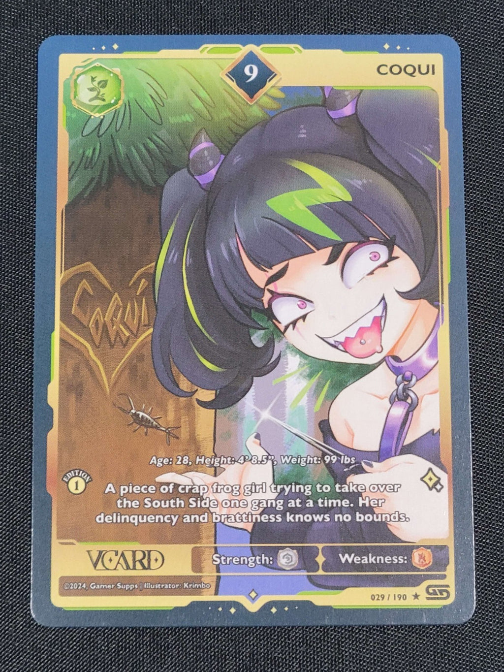GamerSupps VCard Rising Stars 1st Edition - Rare Power 9 Coqui - 029/190