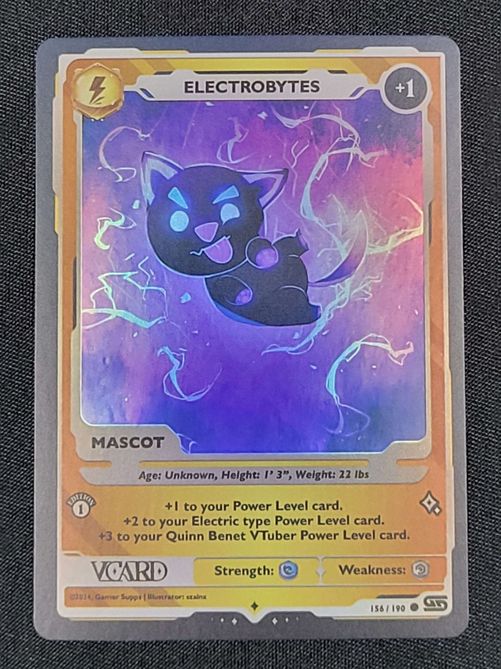 GamerSupps VCard Rising Stars 1st Edition - Electrobytes Holo Mascot - 156/190
