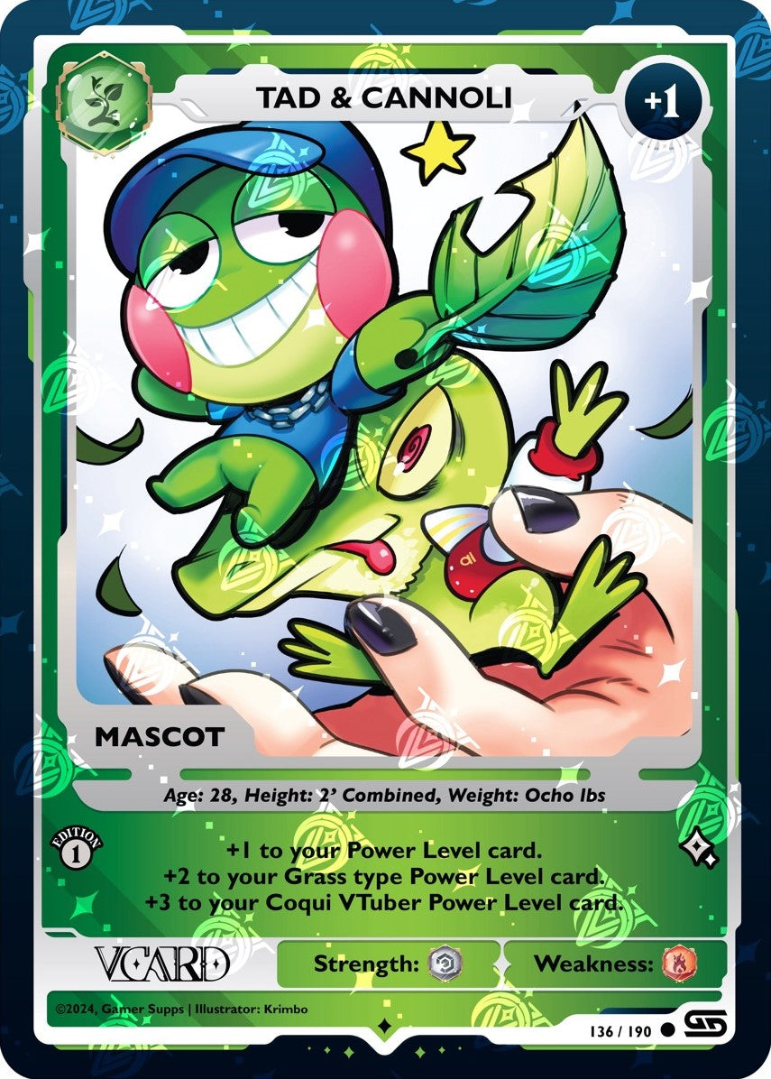 GamerSupps VCard Rising Stars 1st Edition - Tad & Cannoli Holo Mascot - 136/190